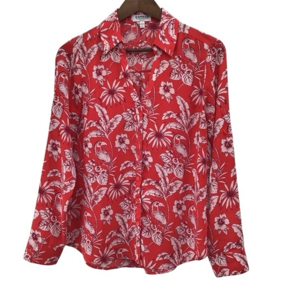 Express Red and White Portofino Shirt
